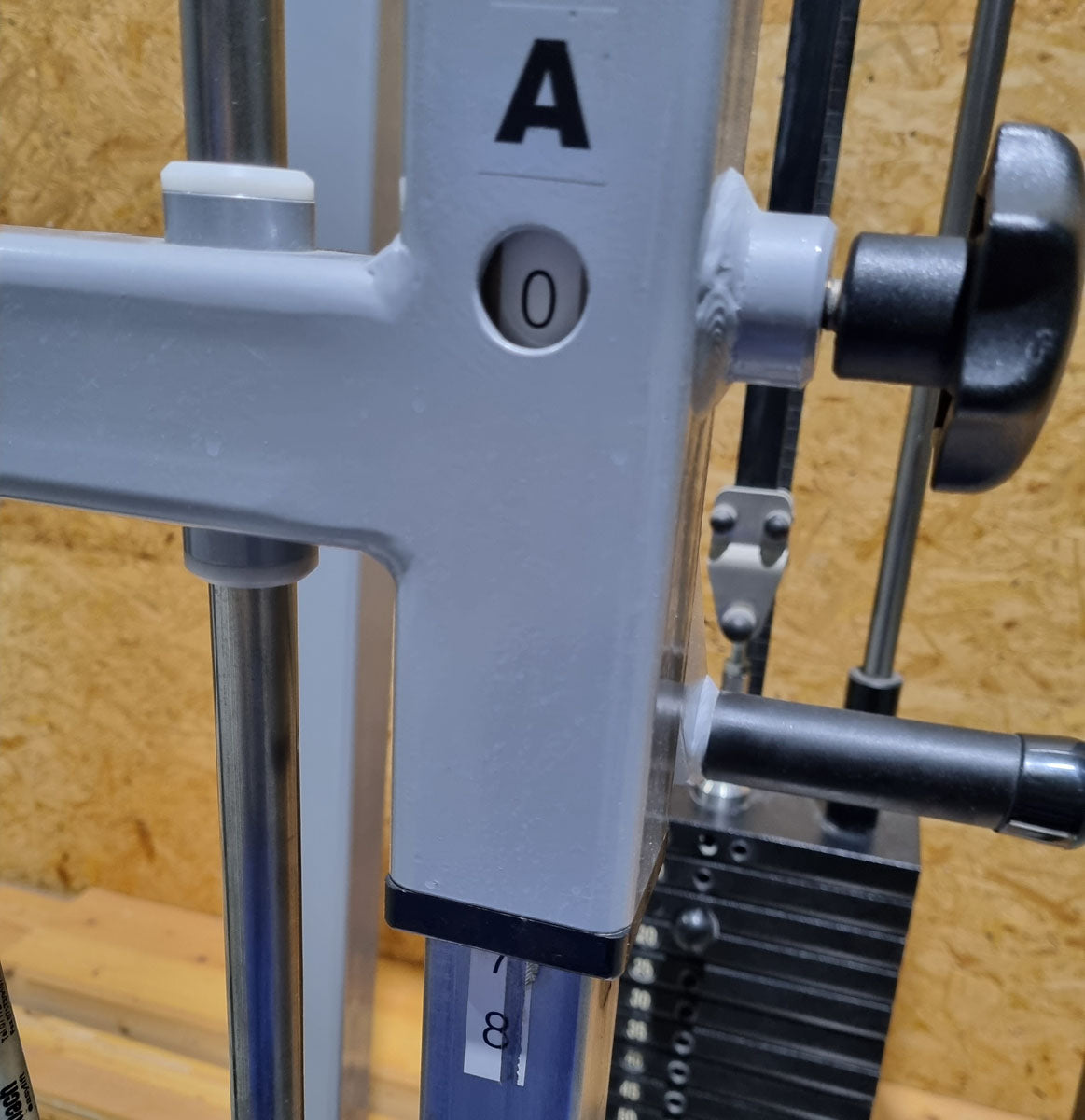 SVG torso rotator - rotation machine - lateral abdominal muscles, frame color silver, upholstery color blue, used - overhauled condition