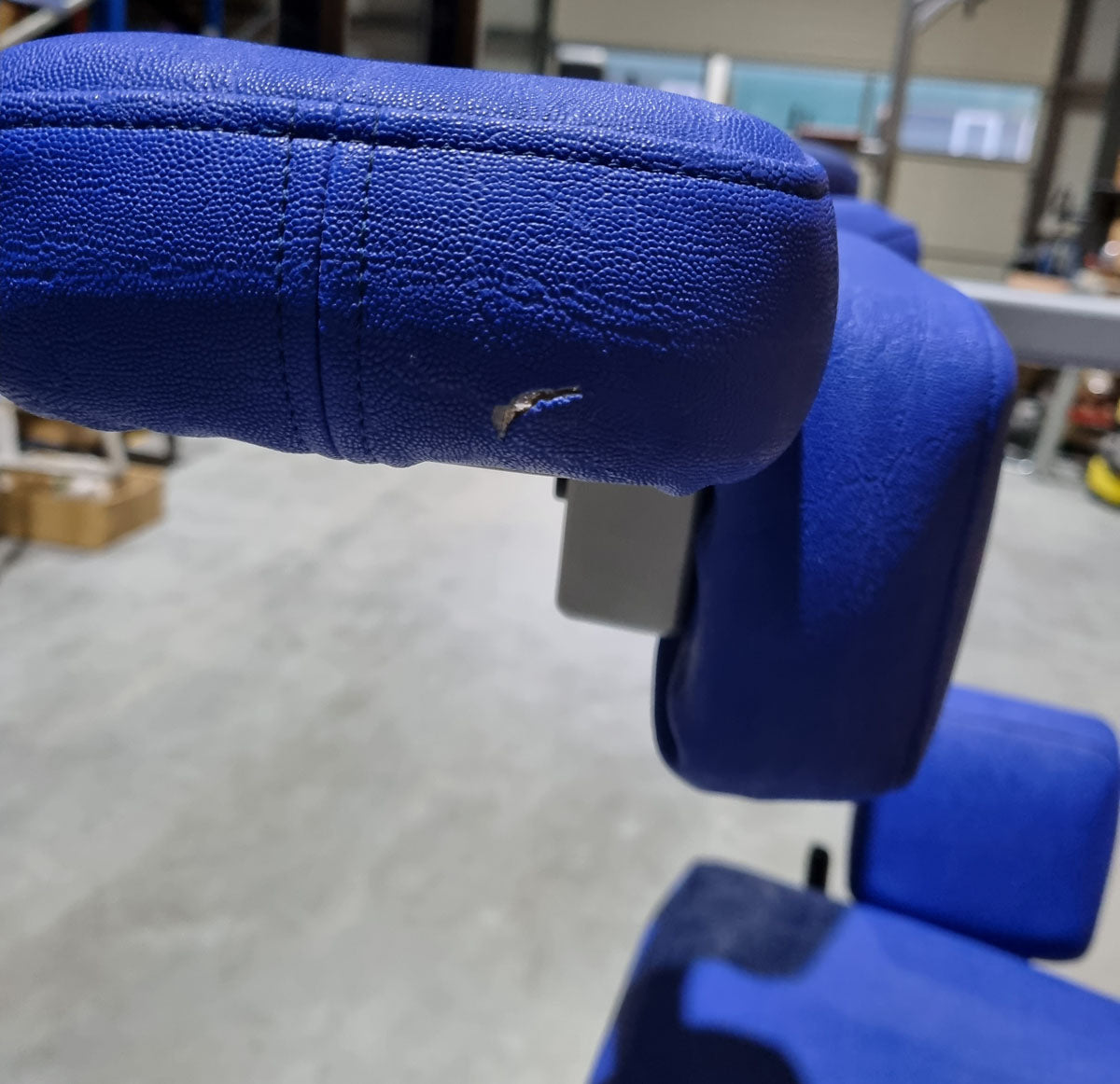 SVG torso rotator - rotation machine - lateral abdominal muscles, frame color silver, upholstery color blue, used - overhauled condition