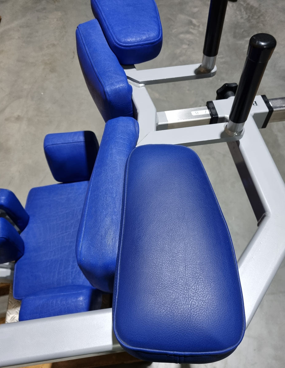 SVG torso rotator - rotation machine - lateral abdominal muscles, frame color silver, upholstery color blue, used - overhauled condition