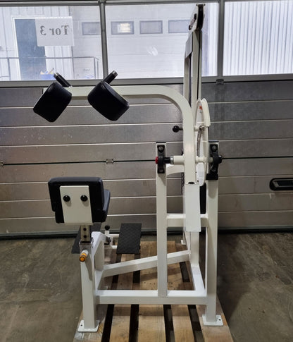 Life Fitness Pro 2 Bauchmaschine, Ab Crunch, Bauchbeuger, Abdominal Crunch, Rahmenfarbe Weiß, Polsterfarbe Schwarz, gebraucht - überholter Zustand