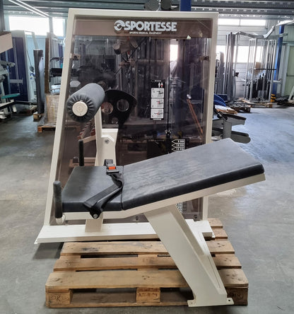 Sportesse Hip and Back Maschine, Hüfte und Rückenstrecker, Polsterfarbe Schwarz, Rahmenfarbe Weiß, gebraucht - geprüfter Zustand