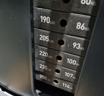 Precor Rowing Machine with Chest Support, Row, Lat Rowing Machine, Frame Color Black, Upholstery Color Gray, Used - Refurbished Condition