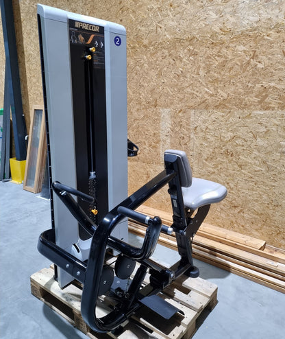 Precor Rowing Machine with Chest Support, Row, Lat Rowing Machine, Frame Color Black, Upholstery Color Gray, Used - Refurbished Condition