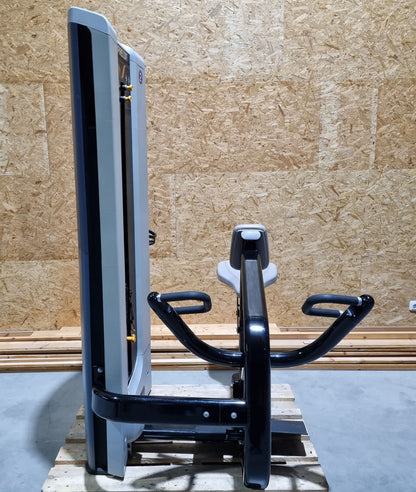 Precor Rowing Machine with Chest Support, Row, Lat Rowing Machine, Frame Color Black, Upholstery Color Gray, Used - Refurbished Condition