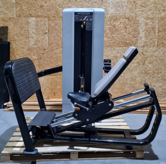 Precor Beinpresse sitzend, LegPress seated, Rahmenfarbe Schwarz, Polsterfarbe Grau, gebraucht - überholter Zustand
