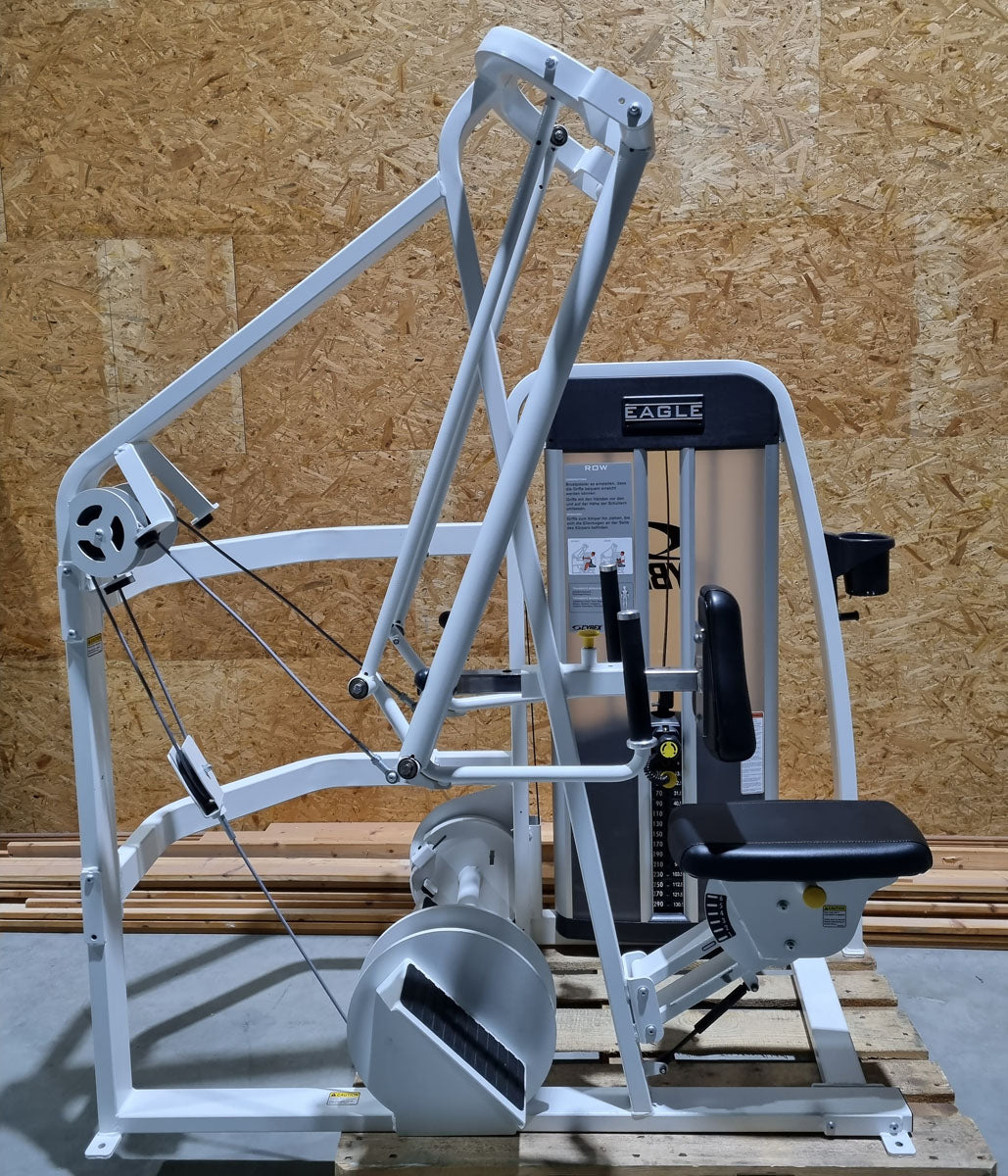 Cybex Rudermaschine, Latrudern, Latisolator, Row, Rahmenfarbe Weiß, Polster Schwarz, gebraucht - überholter Zustand