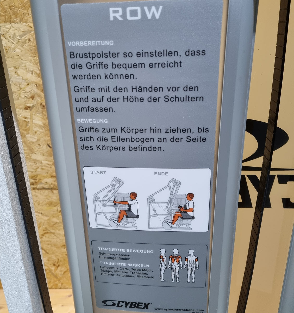 Cybex Rudermaschine, Latrudern, Latisolator, Row, Rahmenfarbe Weiß, Polster Schwarz, gebraucht - überholter Zustand