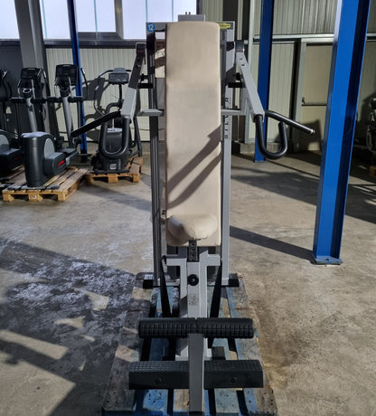 Technogym Latzug, Pulldown, Vertical Traction, Silverline, Rahmenfarbe Silber, Polsterfarbe Beige, gebraucht
