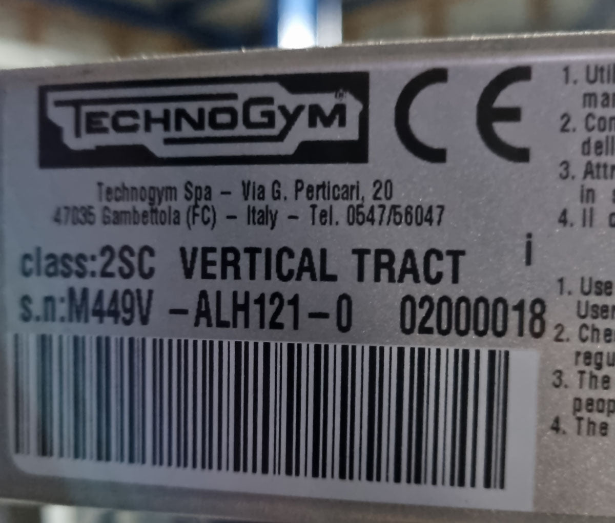 Technogym Latzug, Pulldown, Vertical Traction, Silverline, Rahmenfarbe Silber, Polsterfarbe Beige, gebraucht