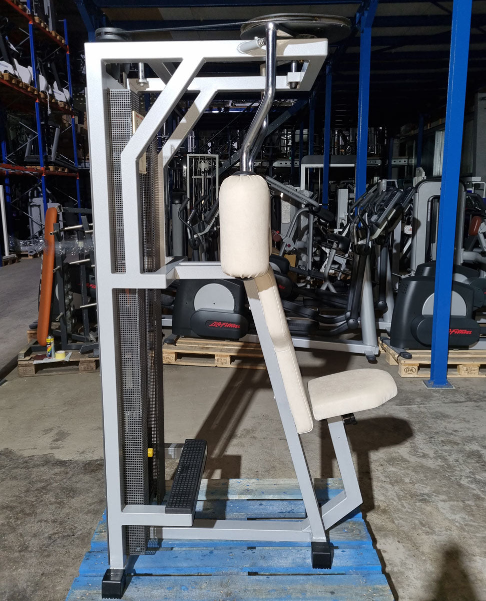 Technogym Butterfly Reverse, Rowing Torso, Silverline, Rahmenfarbe Silber, Polsterfarbe Beige, gebraucht
