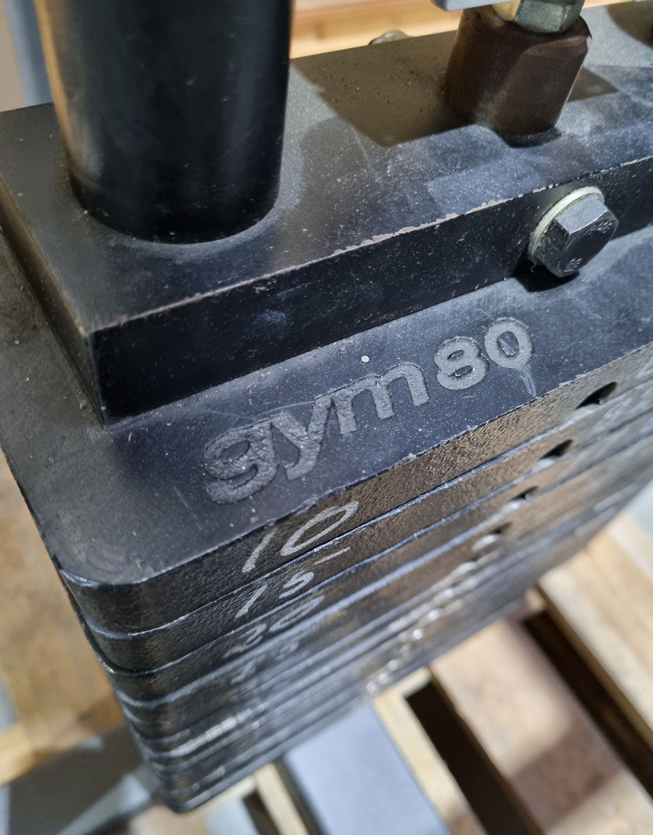 Gym80 Ruderzug Turm, Rudern, Row, Ruderstation ähnlich Sygnum 4016, Rahmenfarbe Silber, Polsterfarbe Schwarz, gebraucht - überholter Zustand