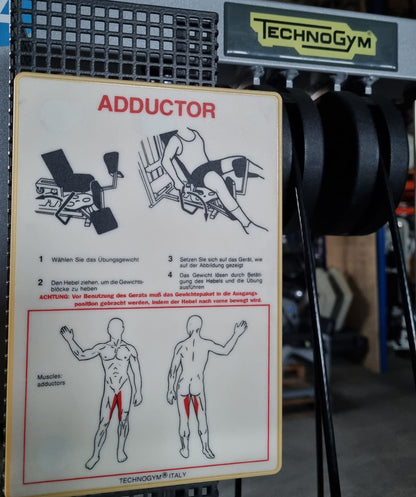 Technogym Abductor and Adductor Set, Silverline - 2 machines for a special price, used - tested condition