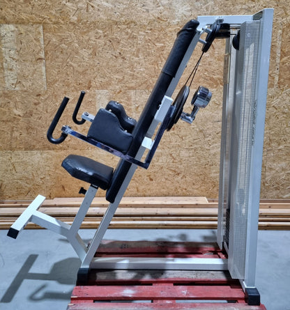 Technogym Seithebe Delts Kraftgerät Schulter, Lateral Raise, Silverline, Rahmenfarbe Weiß, Polsterfarbe Schwarz, gebraucht