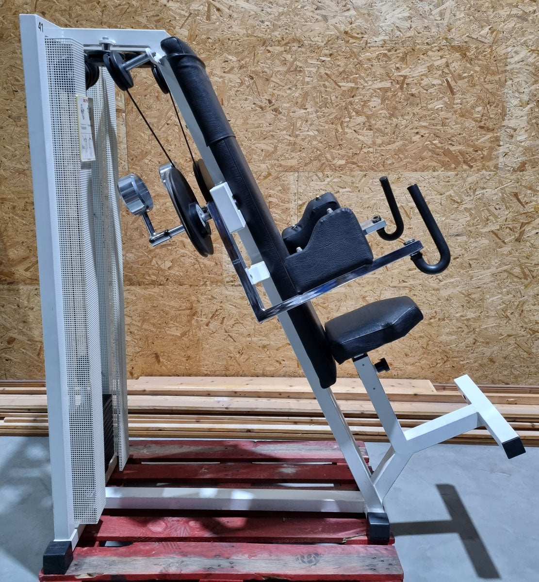 Technogym Seithebe Delts Kraftgerät Schulter, Lateral Raise, Silverline, Rahmenfarbe Weiß, Polsterfarbe Schwarz, gebraucht