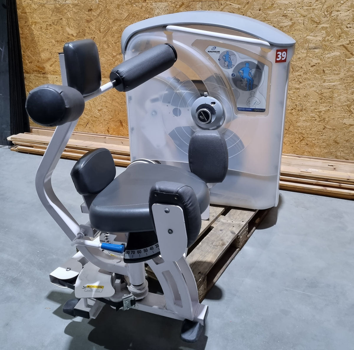 Nautilus One Rotary Torso, Rotationsmaschine, Twister, Rumpfrotator, Rahmenfarbe Weiß, gebraucht - überhohlter Zustand