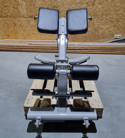 DankSport Adjustable Back Extension Bench - Hyperextension 45° - Back Extension - Silver and Black - NEW