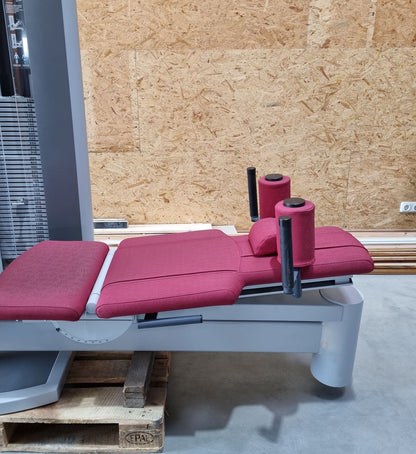 Frei Genius Eco Funktionsstemme - verstellbare Beinpresse, Rahmenfarbe Silber, Polsterfarbe Rot, gebraucht - überholter Zustand