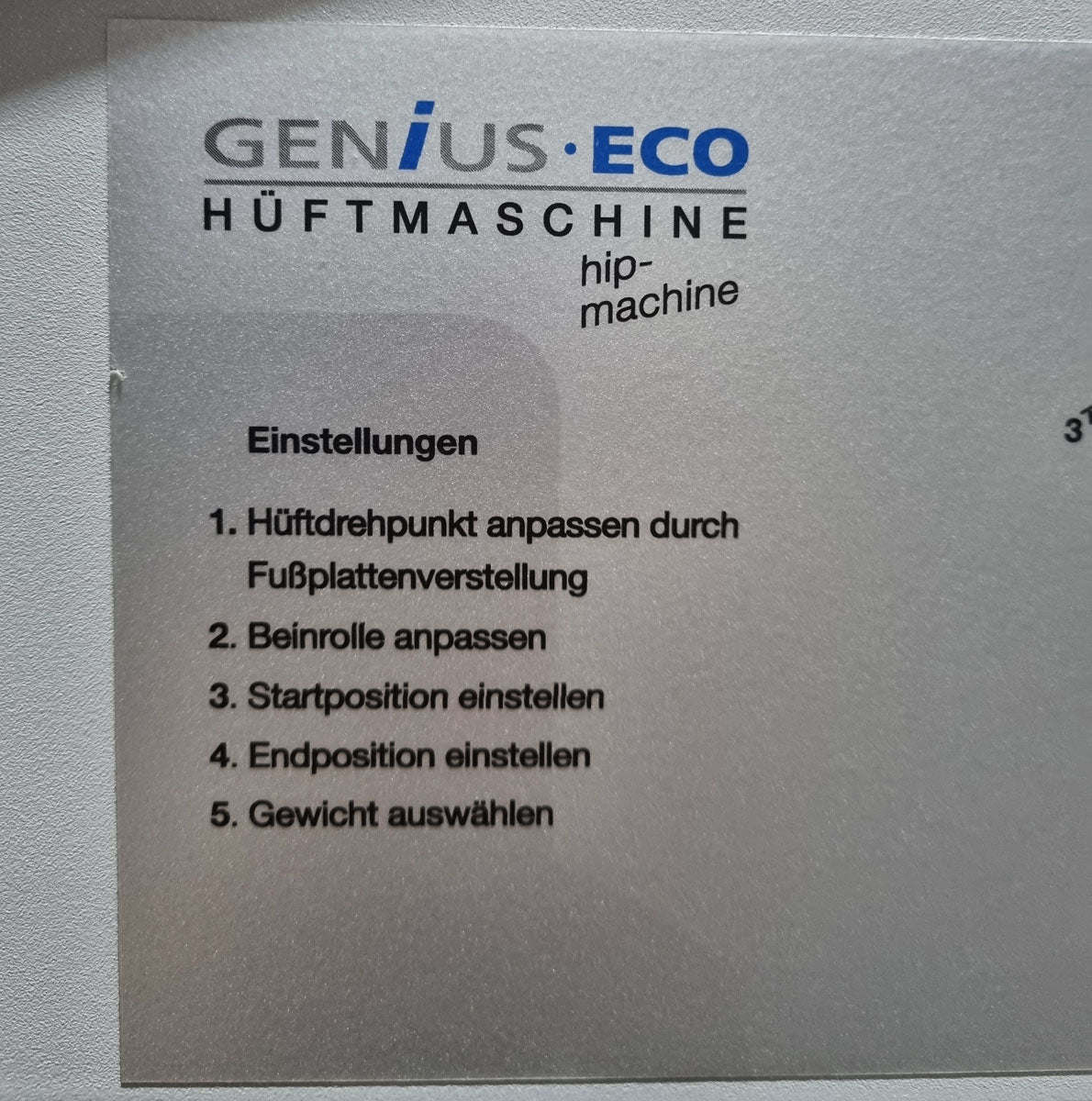 Frei Genius Eco Hüftmaschine, Hüftpendel, Hip-machine, Multi Hip, Kickmaschine, Rahmenfarbe Silber, gebraucht - überholter Zustand