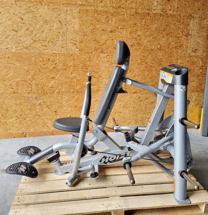 Hoist Roc-IT Decline Chestpress, RPL-5305 Bankdrückmaschine Negativ, negative Brustpresse, Roc IT Plate loaded Serie, Rahmenfarbe Silber, gebraucht - überholter Zustand