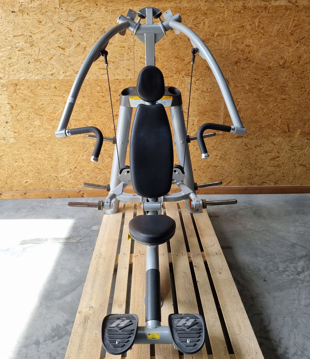 Hoist Roc-IT Chestpress, RPL-5301 Bankdrückmaschine, Brustpresse, Roc IT Plate loaded Serie, Rahmenfarbe Silber, gebraucht - überholter Zustand