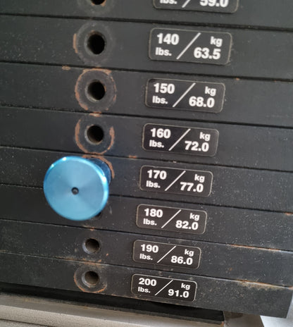 Precor Schrägbankdrückenmaschine, Incline Chestpress 402 Icarian Line, Brustpresse schräg, Rahmenfarbe Silber, gebraucht - überholter Zustand