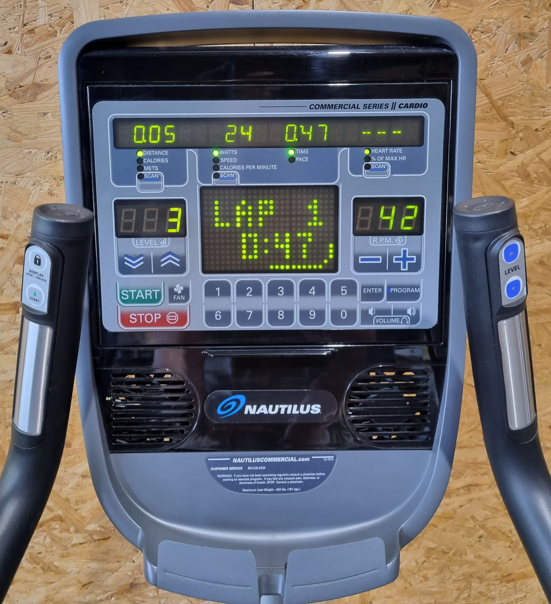 Nautilus Ergometer Upright Bike, LED Display,  gebraucht - überholter Zustand