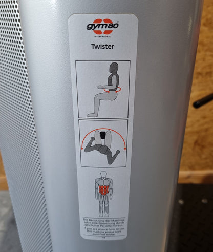 Gym80 Sygnum, Twistermaschine, Rotationsmaschine, Rahmen Silber, gebraucht - überholter Zustand