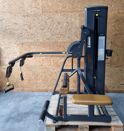 Cybex VR1 Lat-Row lat pulldown and rowing machine - 2 in 1 combination machine - rotating handles, anthracite frame, used - refurbished condition