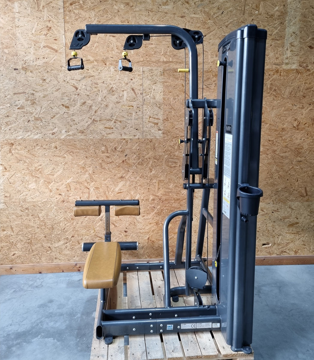 Cybex VR1 Lat-Row lat pulldown and rowing machine - 2 in 1 combination machine - rotating handles, anthracite frame, used - refurbished condition