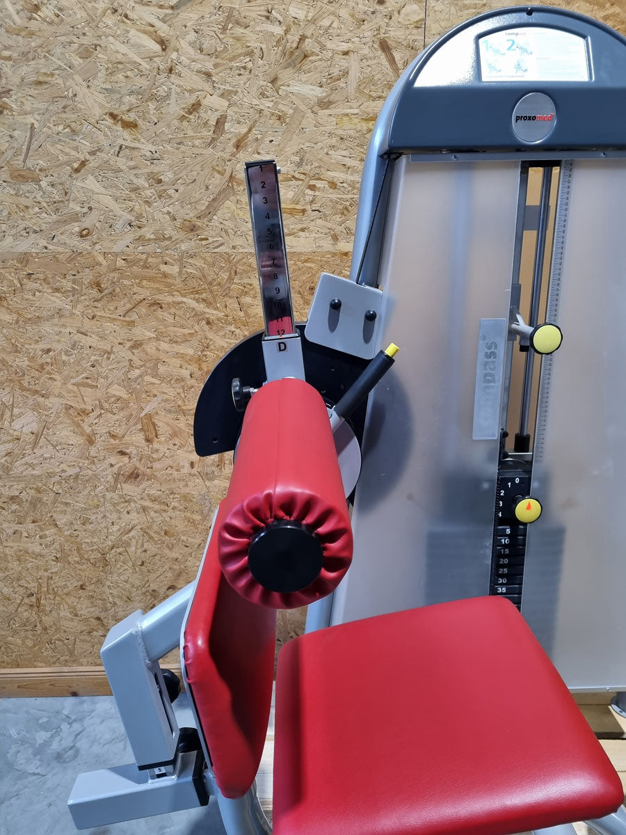 Proxomed Rückenstrecker-beuger Kombi Compass 530, Hyperextension und Bauchmaschine 2 in 1 Kombigerät, MPG, Reha, Rahmenfarbe Silber, gebraucht - überholter Zustand