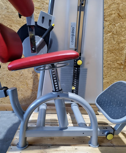 Proxomed Rückenstrecker-beuger Kombi Compass 530, Hyperextension und Bauchmaschine 2 in 1 Kombigerät, MPG, Reha, Rahmenfarbe Silber, gebraucht - überholter Zustand