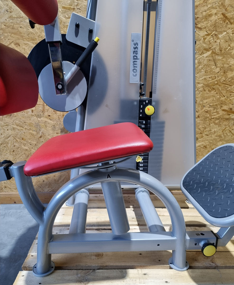 Proxomed Rückenstrecker-beuger Kombi Compass 530, Hyperextension und Bauchmaschine 2 in 1 Kombigerät, MPG, Reha, Rahmenfarbe Silber, gebraucht - überholter Zustand
