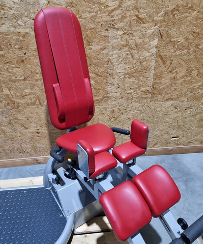 Proxomed Ab-Adduktor Kombi, Compass 530, Abduktoren und Adduktoren 2 in 1 Kombigerät, MPG, Reha, Rahmenfarbe Silber, Polsterfarbe Rot, gebraucht - überholter Zustand