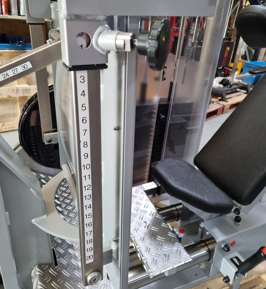 Physio&amp;Sports functional press, MPG, rehab, adjustable leg press, Pro Line, silver, used - refurbished condition