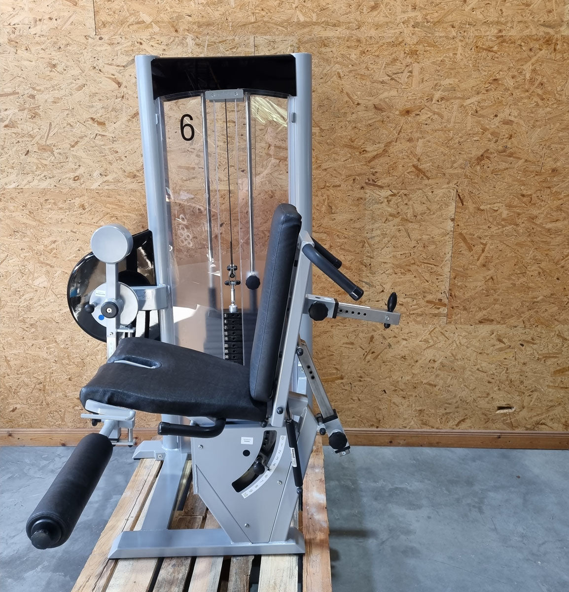 Physio&Sports Beinstrecker und Beinbeuger liegend Kombi, Pro Line, 2 in 1 Kombigerät, MPG, Reha, Silber, gebraucht - überholter Zustand