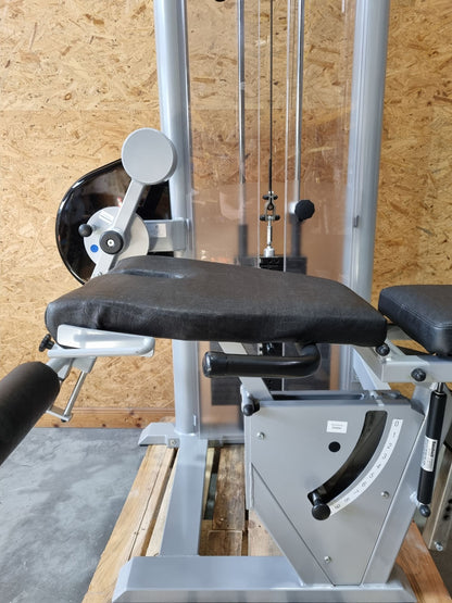 Physio&Sports Beinstrecker und Beinbeuger liegend Kombi, Pro Line, 2 in 1 Kombigerät, MPG, Reha, Silber, gebraucht - überholter Zustand