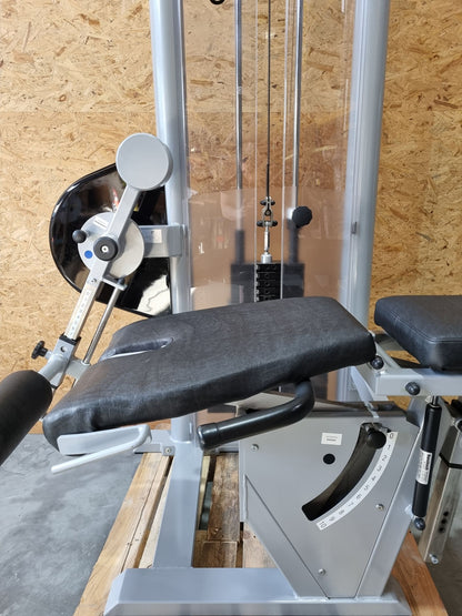 Physio&Sports Beinstrecker und Beinbeuger liegend Kombi, Pro Line, 2 in 1 Kombigerät, MPG, Reha, Silber, gebraucht - überholter Zustand