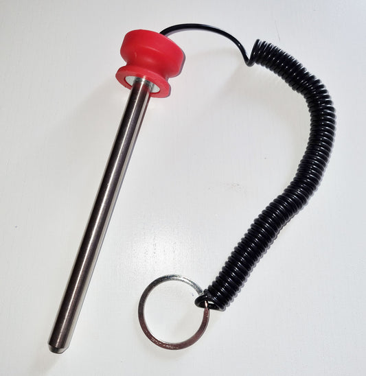 Magnet Steckbolzen für Gewichtsmagazine mit Spiralkabel 10*140
