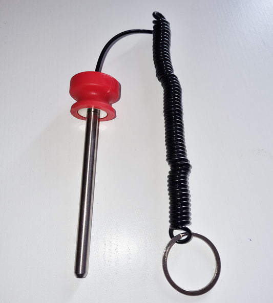 Magnet Steckbolzen für Gewichtsmagazine mit Spiralkabel 10*100