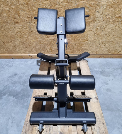 DankSport Adjustable Back Extension Bench - Hyperextension 45° - Back Extension - Silver and Black - NEW