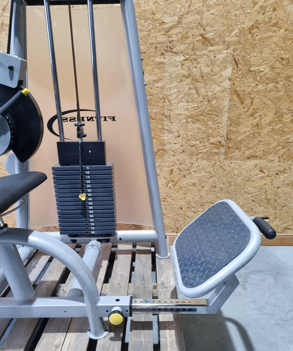 Proxowell/Proxomed Rückenstrecker-beuger Kombi Compass 530, Hyperextension und Bauchmaschine 2 in 1 Kombigerät, Rahmenfarbe Silber, gebraucht - überholter Zustand