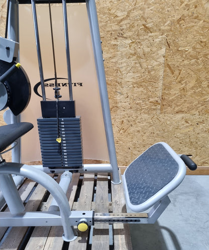 Proxowell/Proxomed Rückenstrecker-beuger Kombi Compass 530, Hyperextension und Bauchmaschine 2 in 1 Kombigerät, Rahmenfarbe Silber, gebraucht - überholter Zustand