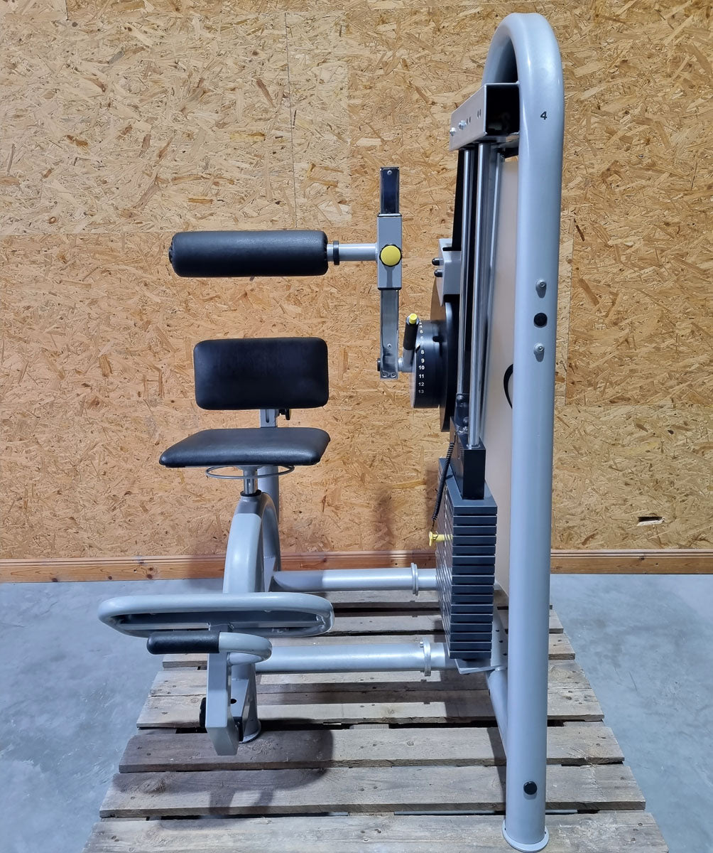Proxowell/Proxomed Rückenstrecker-beuger Kombi Compass 530, Hyperextension und Bauchmaschine 2 in 1 Kombigerät, Rahmenfarbe Silber, gebraucht - überholter Zustand
