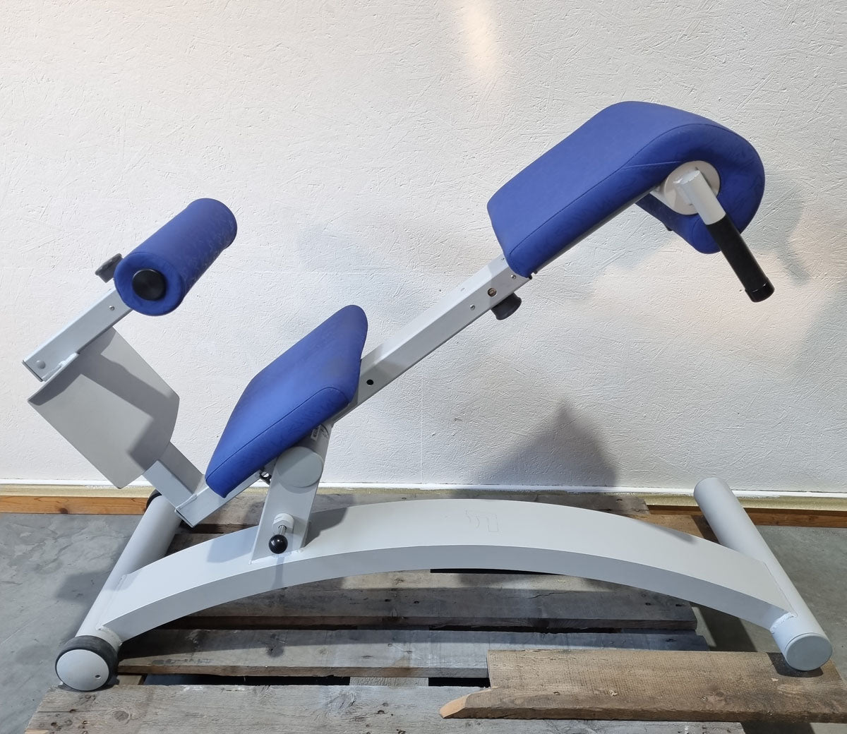 Frei Genius Basic Lateral-Lumbar Trainer, Hyperextension 15 to 45° adjustable, back extension bench, frame color silver, used - refurbished condition