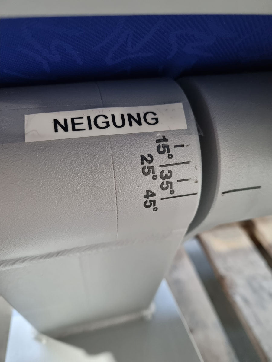 Frei Genius Basic Lateral-Lumbar Trainer, Hyperextension 15 to 45° adjustable, back extension bench, frame color silver, used - refurbished condition