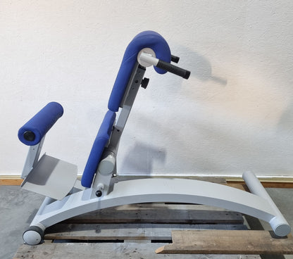 Frei Genius Basic Lateral-Lumbar Trainer, Hyperextension 15 to 45° adjustable, back extension bench, frame color silver, used - refurbished condition