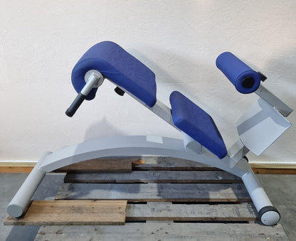 Frei Genius Basic Lateral-Lumbar Trainer, Hyperextension 15 to 45° adjustable, back extension bench, frame color silver, used - refurbished condition