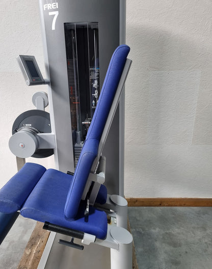 Frei Genius Eco Beinstrecker verstellbar, Kniestrecker, Leg Extension, Rahmenfarbe Silber, gebraucht - überholter Zustand
