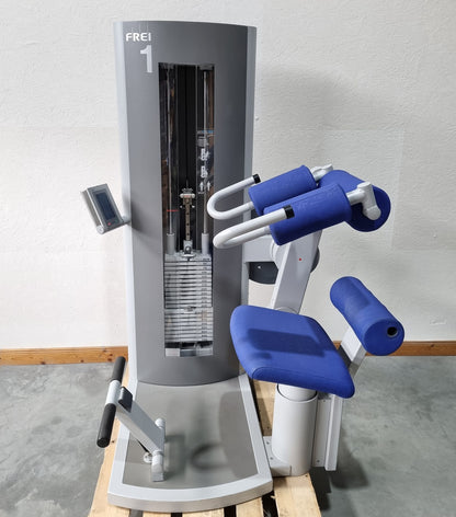 Frei Genius Eco Bauchtrainer Abdominal, Bauchmuskelmaschine, Abs Crunch, Rahmenfarbe Silber, gebraucht - überholter Zustand