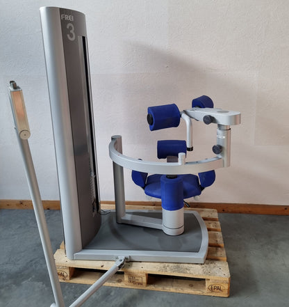 Frei Genius Eco Rumpfrotator, Rotary Torso, Rotationsmaschine, MPG, Twister, seitliche Bauchmuskeln, Rahmenfarbe Silber, gebraucht - überholter Zustand